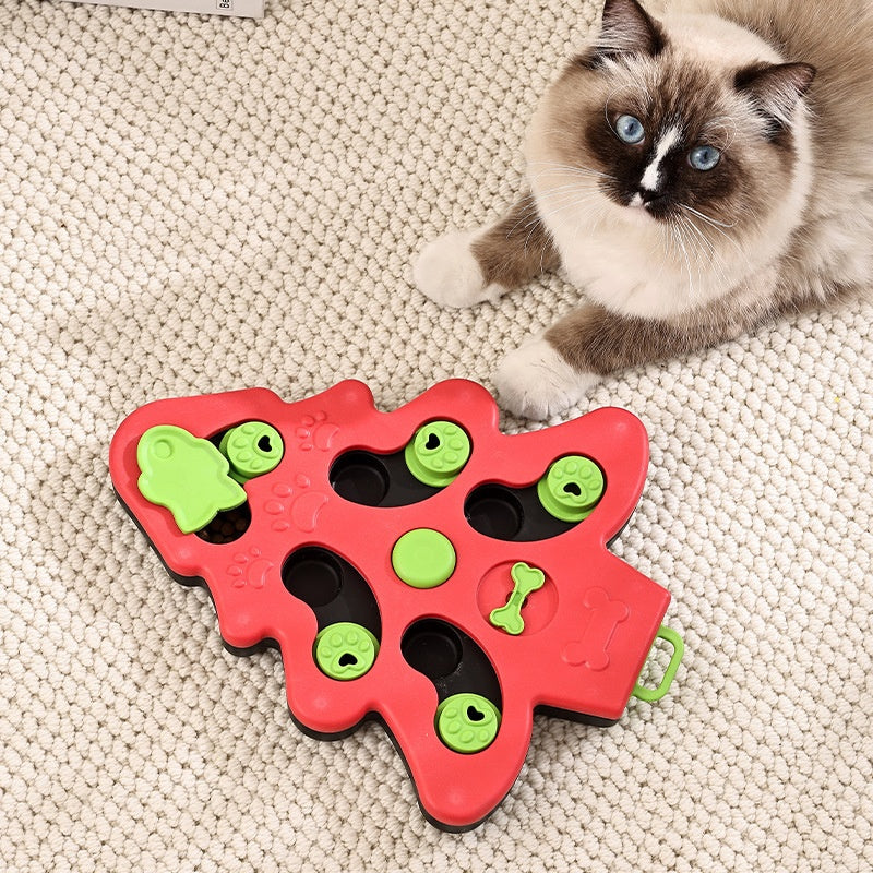 Interactive Slow Feeder Dog Bowl - Puzzle Toy for Pets - Korvel