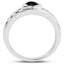 0.56 Carat Genuine Black Diamond Sterling Silver Ring