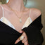 Oval Pearl Necklace for Women Jewelry French Fashion New Style Luxury Collar Chain Necklaces - Korvel