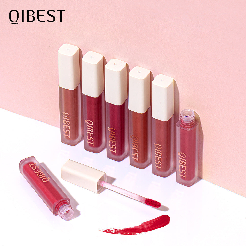 QIBEST Silky Lip Glaze - Brillo Labial No Pegajoso y de Larga Duración