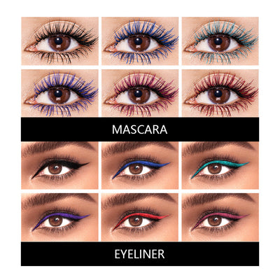 NICEFACE Mascara + Eyeliner Slender Curling Waterproof Sweat-Proof And Not Smudged Eyeliner Gel Pen - Korvel
