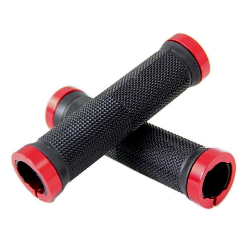 Mountain Bike Bicycle Handlebar Sleeve Vice Color Aluminum Alloy Bilateral Locking Handlebar Vice Handle Non-Slip Rubber Handlebar - Korvel