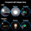 CNSUNNYLIGHT Mini LED Car Headlight Bulbs - H11 H4 H7 Wireless 6000K White
