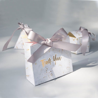 Elegant Marbled European Style Gift Bag for Weddings