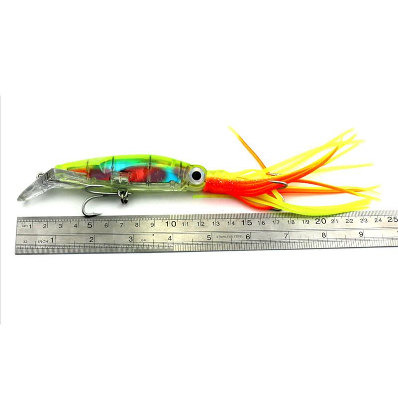 LEO Lifelike Big Octopus Squid Jig Fishing Lure 14cm/40g Hard Plastic Artificial Bait - Korvel