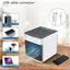 USB Mini Portable Air Conditioner Humidifier Purifier 7 Colors Light Desktop Air Cooling Fan Air Cooler Fan for Office Home - Korvel