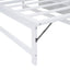 Queen Size Murphy Bed with Built-In Charging Station and a Shelf  White - Korvel