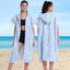 Hooded Towel Ultra-fine Fiber Zipper Wearable Bathrobe Cape Beach Towel - Korvel