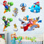 Autocollants muraux étanches Super Mario pour chambres d'enfants