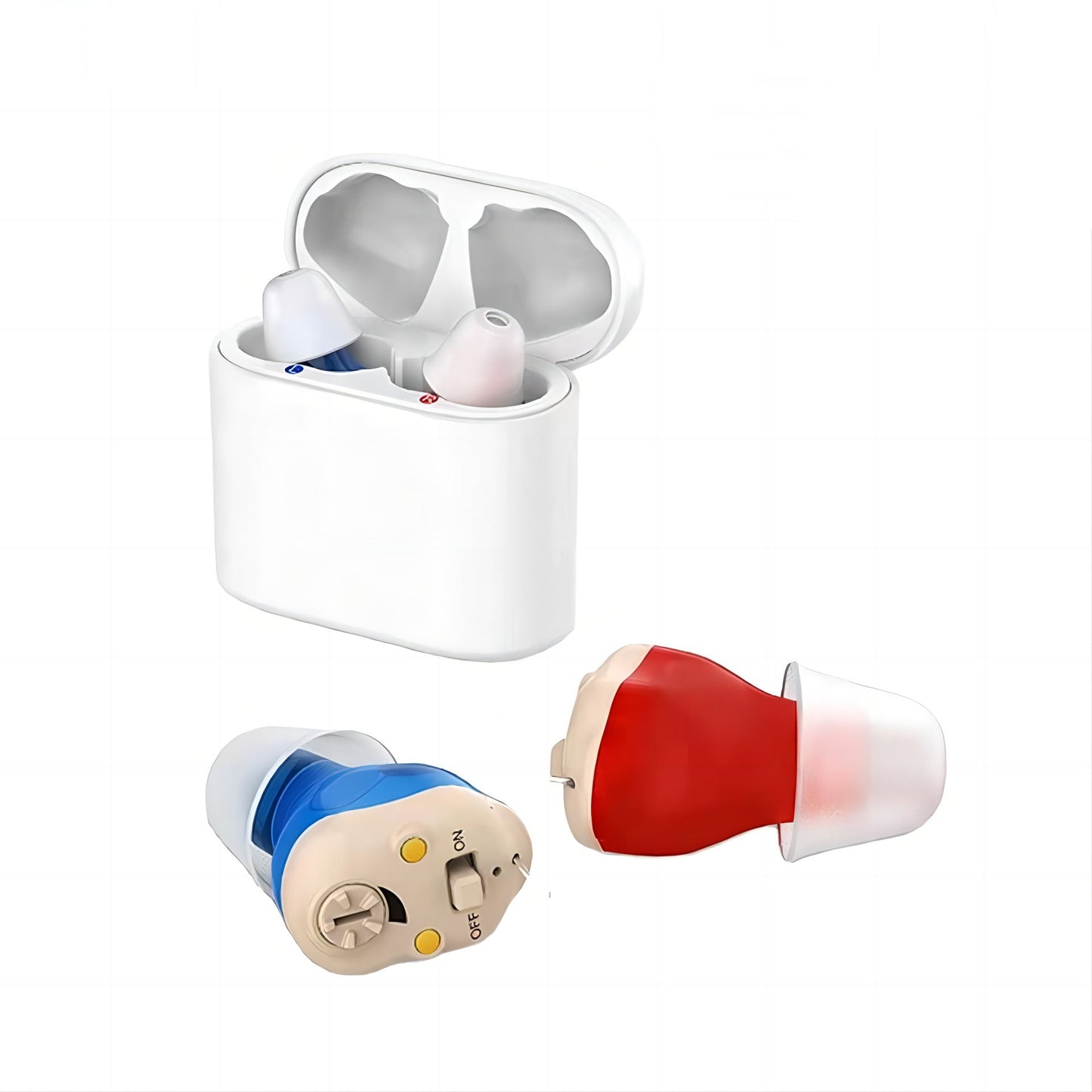 Rechargeable sound amplifier for elderly hearing aids - Korvel