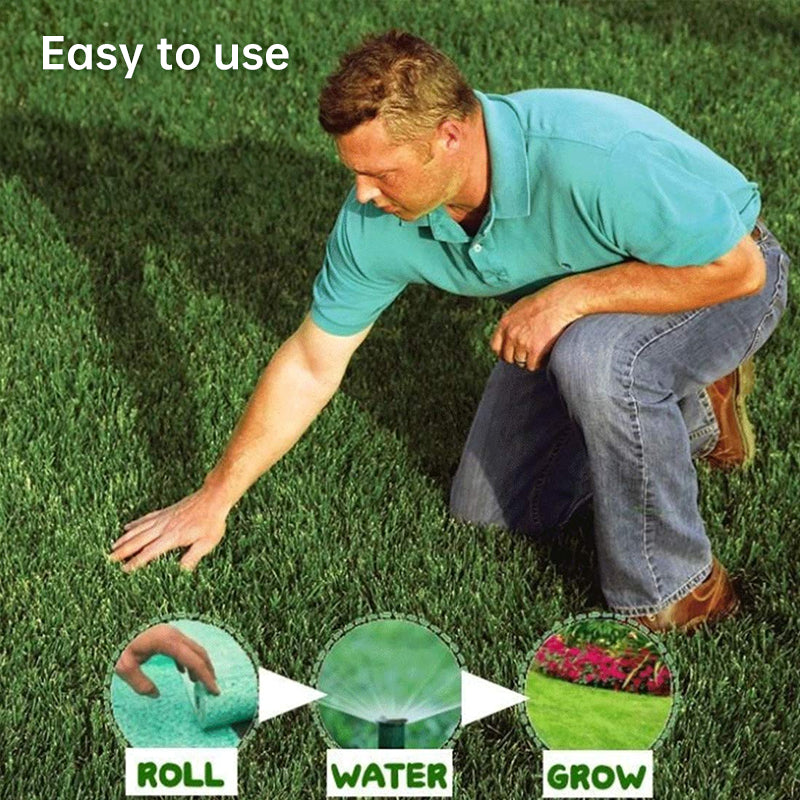 Degradable lawn seedling mat (10×0.7ft) for playgrounds, flower beds, greenhouse landscapes. - Korvel