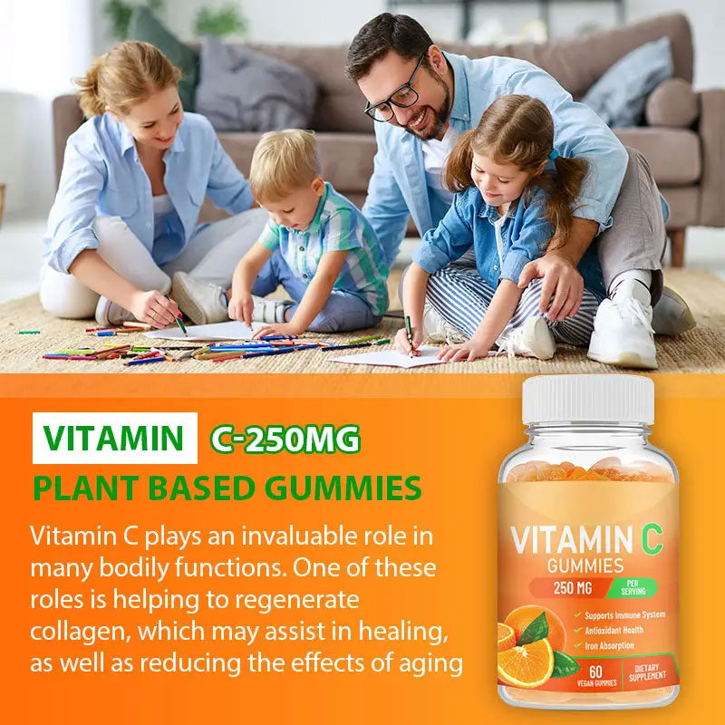 Gomitas de Vitamina C Premium - Sabor Naranja