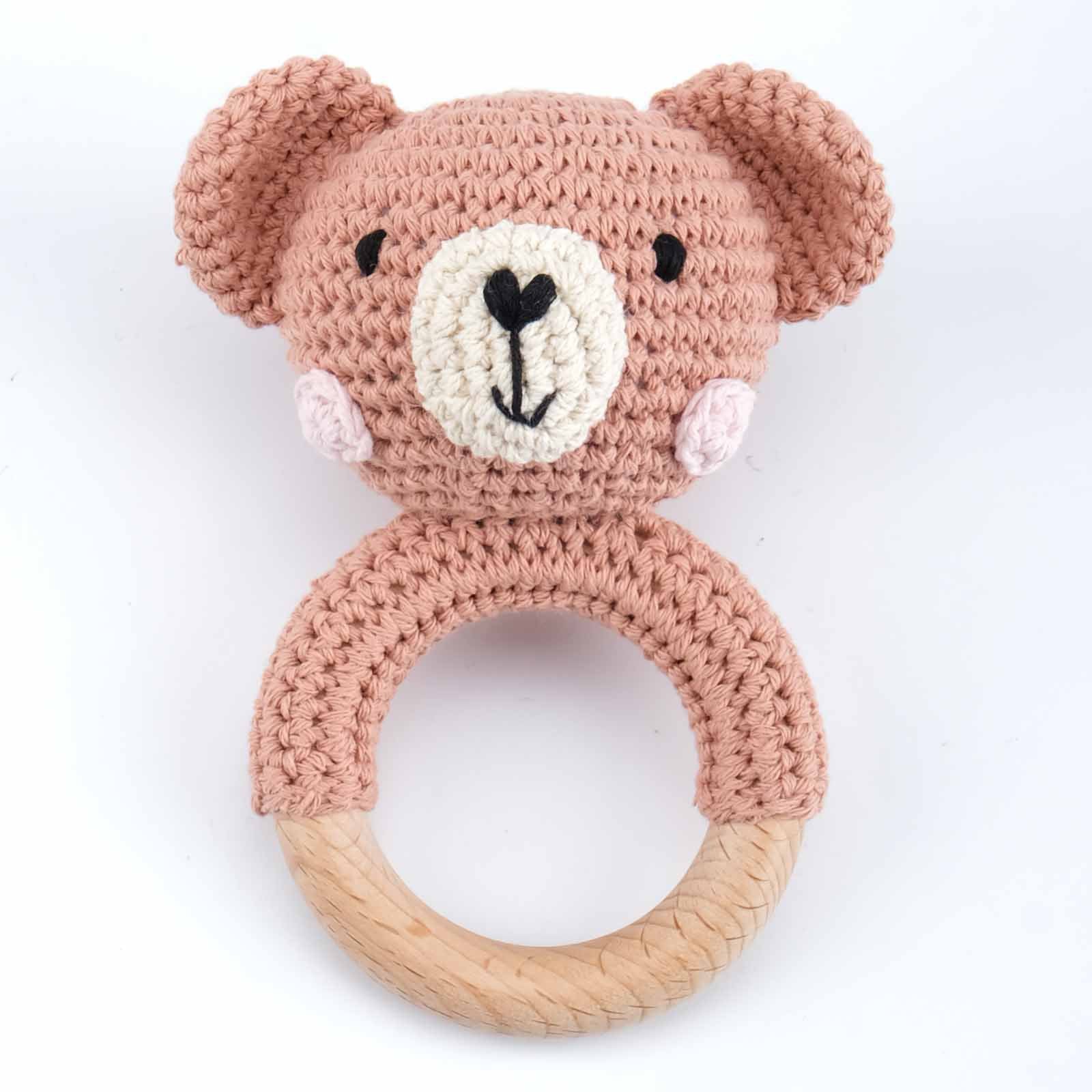 Carving Name Baby Soothing Bell Newborn Gift Bath Gift Knitted Cartoon Doll - Korvel