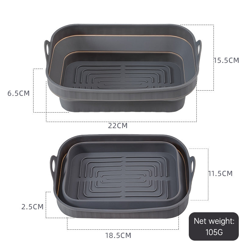 Silica Gel Air Frying Pan Baking Pan Household Food Grade High Temperature Resistant Silica Gel Steaming Pan Pan Pad Baking Cake - Korvel