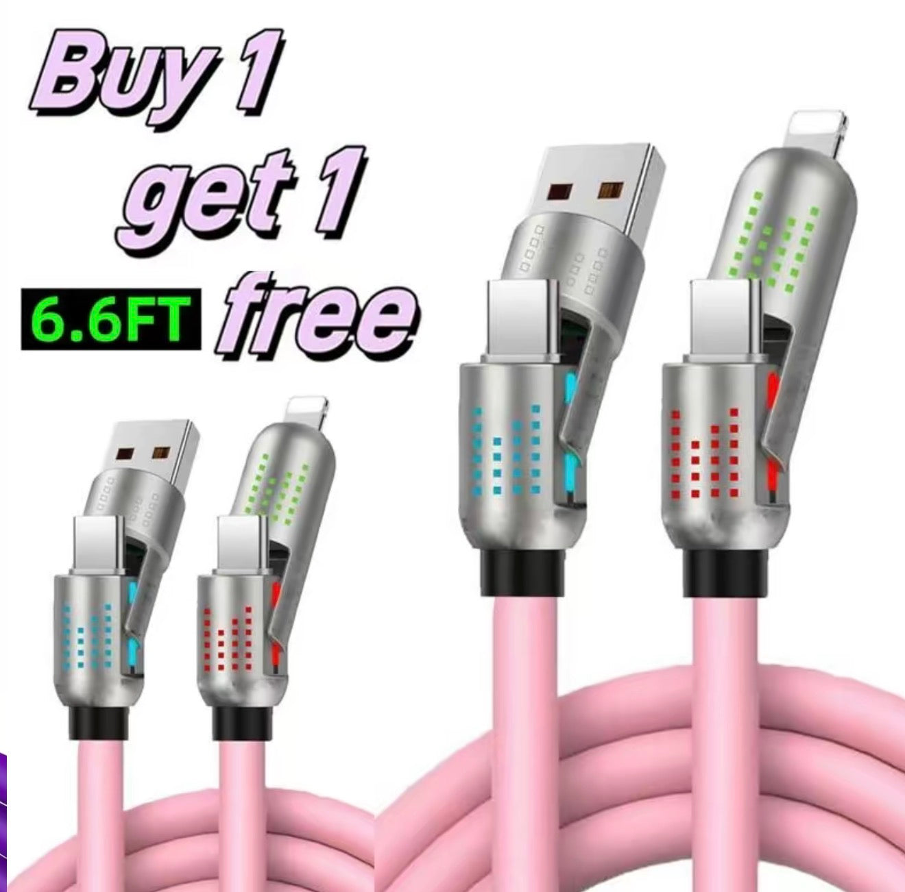 UniCharge 4-in-1 USB Cable - 6.6FT