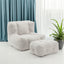 Sillón Puff Esponjoso con Espuma Viscoelástica y Otomana