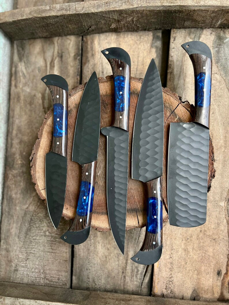 Exquisite Handmade Damascus Steel Chef Knife Set – Ideal Gift for Weddings & Special Occasions - Korvel