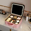 Light Up Box Vanity Organizer Portable Makeup Bag Mirror With Led Light - Korvel