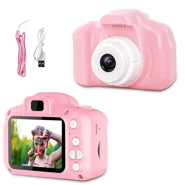 Mini Children Camera X2 Digital Vintage Camera Educational Toys Kids Projection Video Camera Outdoor Photography Toy Gifts - Korvel