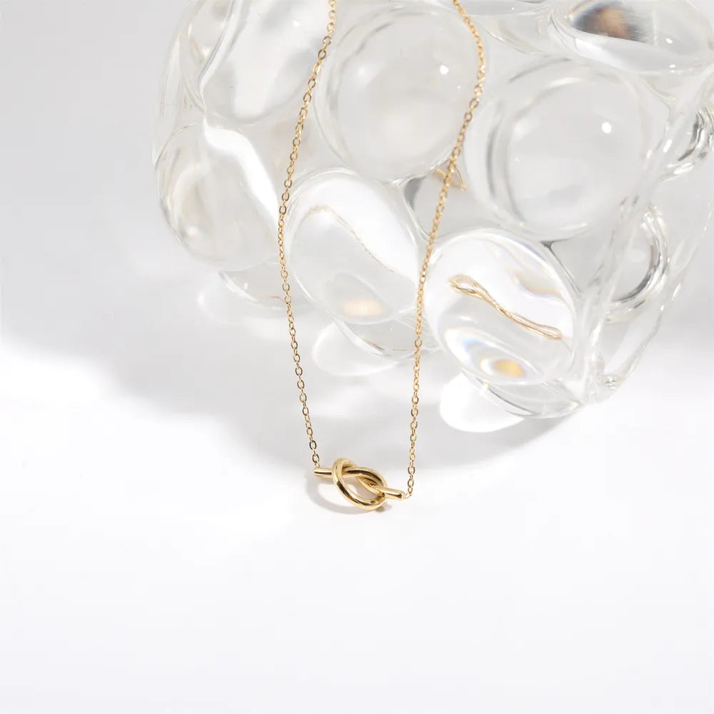 18K Gold-Plated Knotted Necklace - Korvel