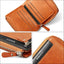 Wallet Men's Fashionable Leather Zipper Leather Bag RFID Multi Card Function ID Card Bag - Korvel