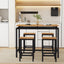 TREXM 5-piece compact bar table with table and stool - modern industrial design brown - Korvel