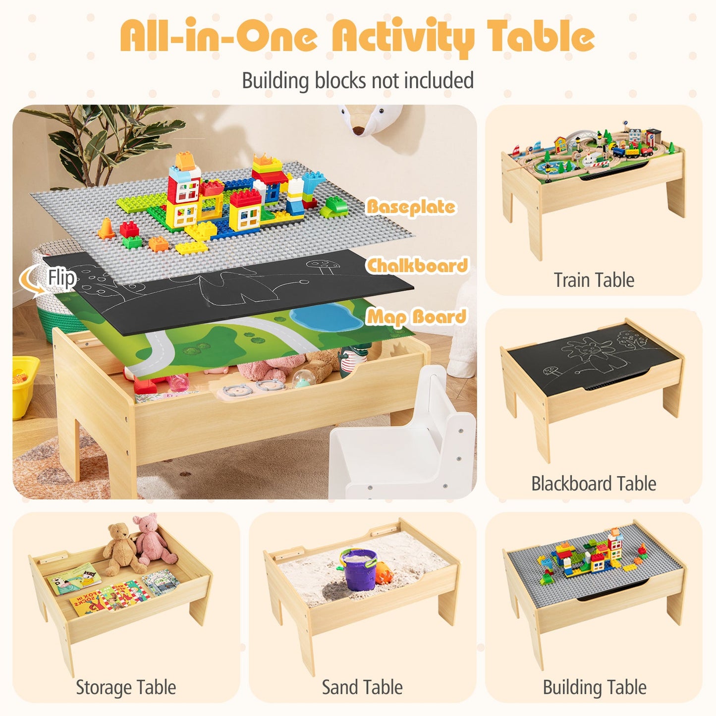 78-Piece Activity Railway Playset for Kids Aged 3+