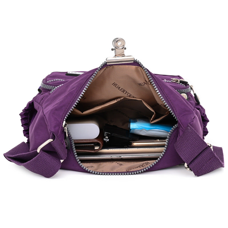 Bolso de hombro resistente al agua de nylon para mujer