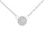 10K White Gold Diamond Flower Pendant Necklace - Adjustable Chain