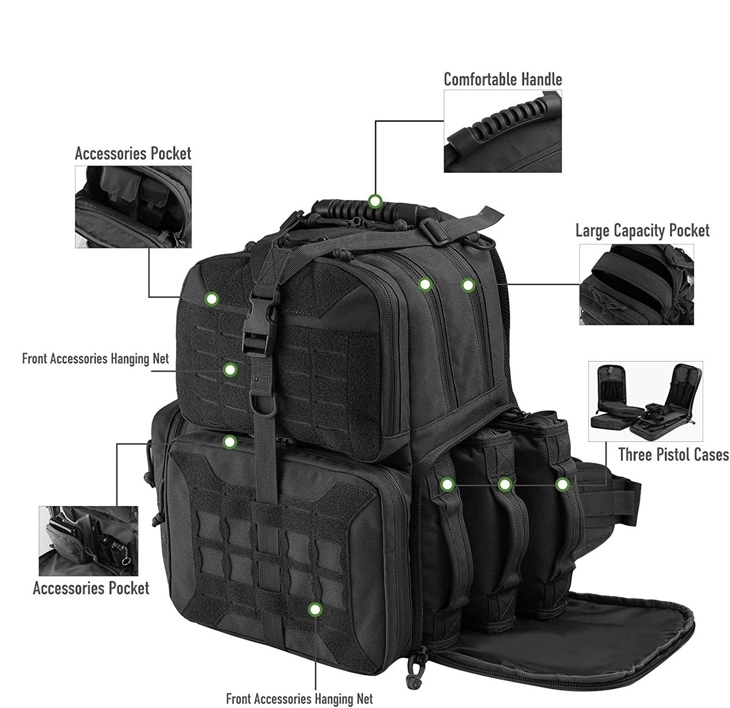 Mochila Outdoor Tactics con bolsa de accesorio desmontable