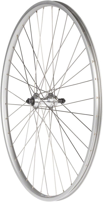 Rueda Trasera de Pared Simple de Calidad - 27" QR x 130mm Freno de Llanta Plata