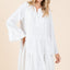 Chic Tiered Flare Sleeve Dress – Stylish Elegance with Notched Neckline - Korvel