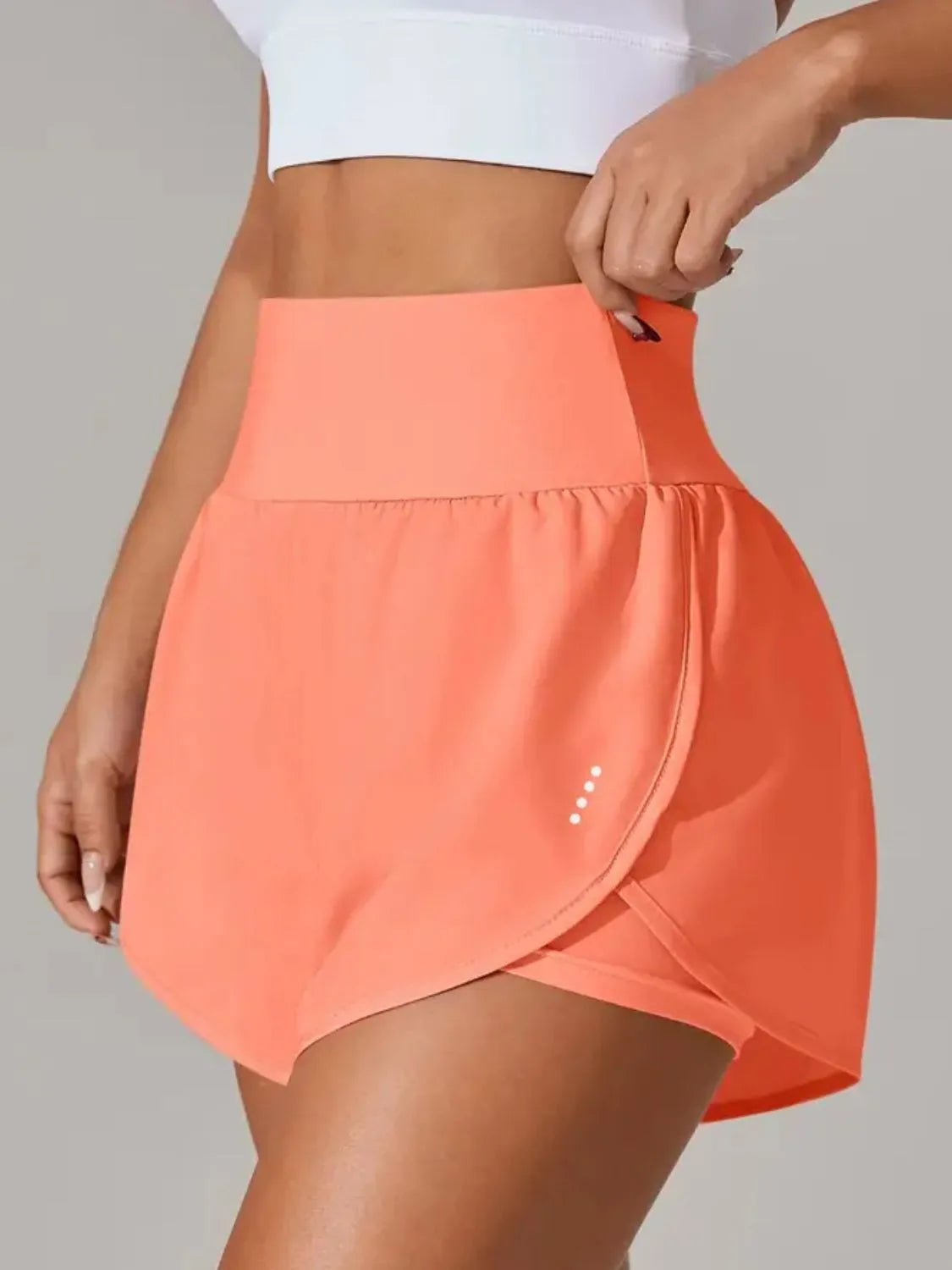 Shorts Actifs Taille Haute avec Poches