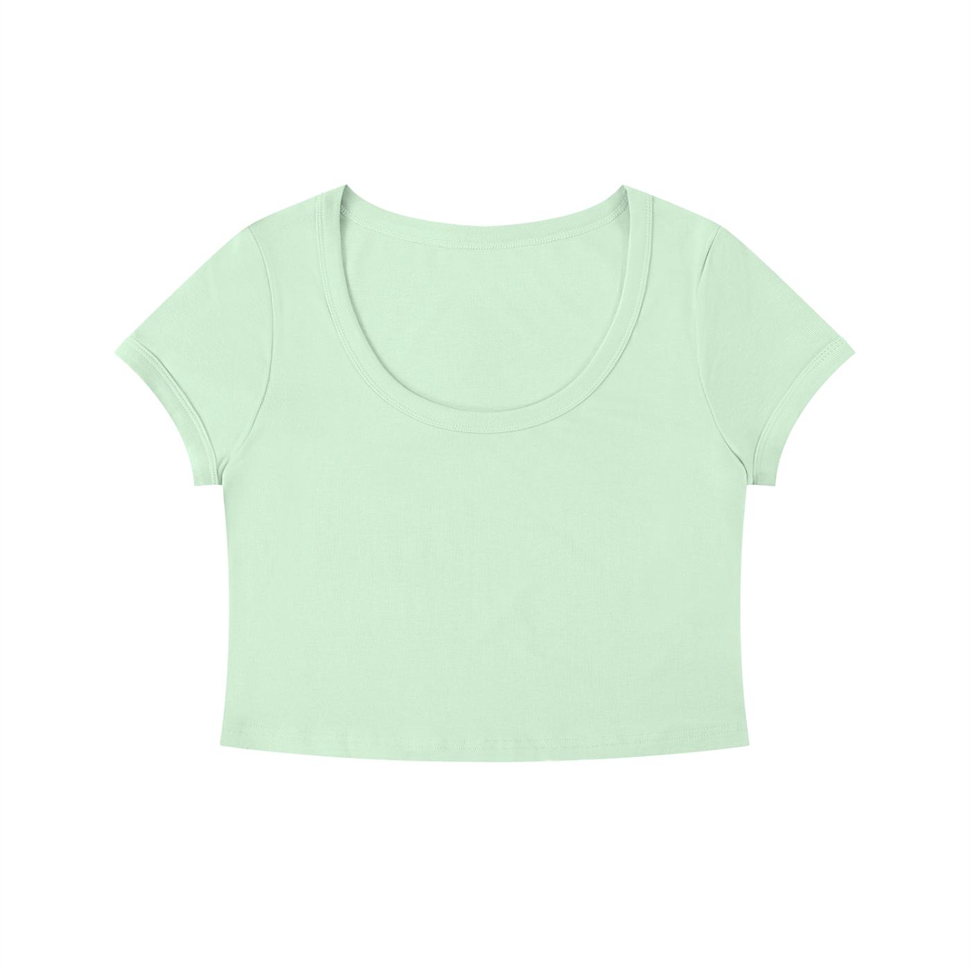 Camiseta corta ajustada de color sólido para mujer Loki & Ivy