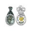 2.55 Carat Genuine Green Amethyst & Diamond Earrings in Sterling Silver