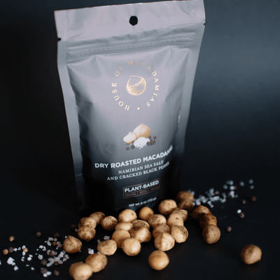 Premium Dry Roasted Macadamia Nuts with Sea Salt & Black Pepper