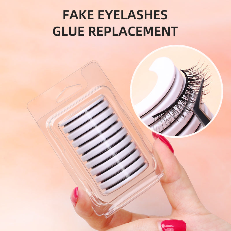 10 Packs of Self-Adhesive Eyelash Strips - Waterproof & Transparent