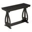 48-Inch Rustic Vintage Console Table --- Farmhouse Style Entryway Table with Open Shelf and Sturdy Construction (Black) - Korvel