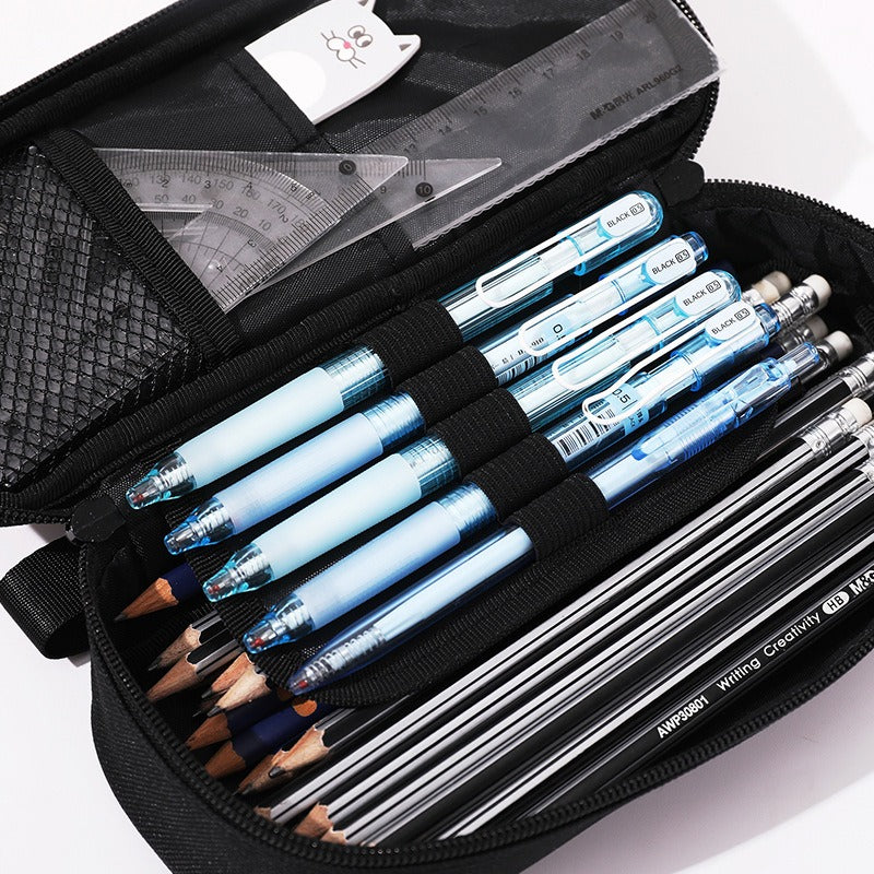 Pencil Case For Elementary School Students Pencil Case Large Capacity Children Simple Multifunctional Universe Star Stationery Box - Korvel