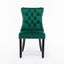 Ensemble de chaises de salle à manger en velours tufté premium - Vert