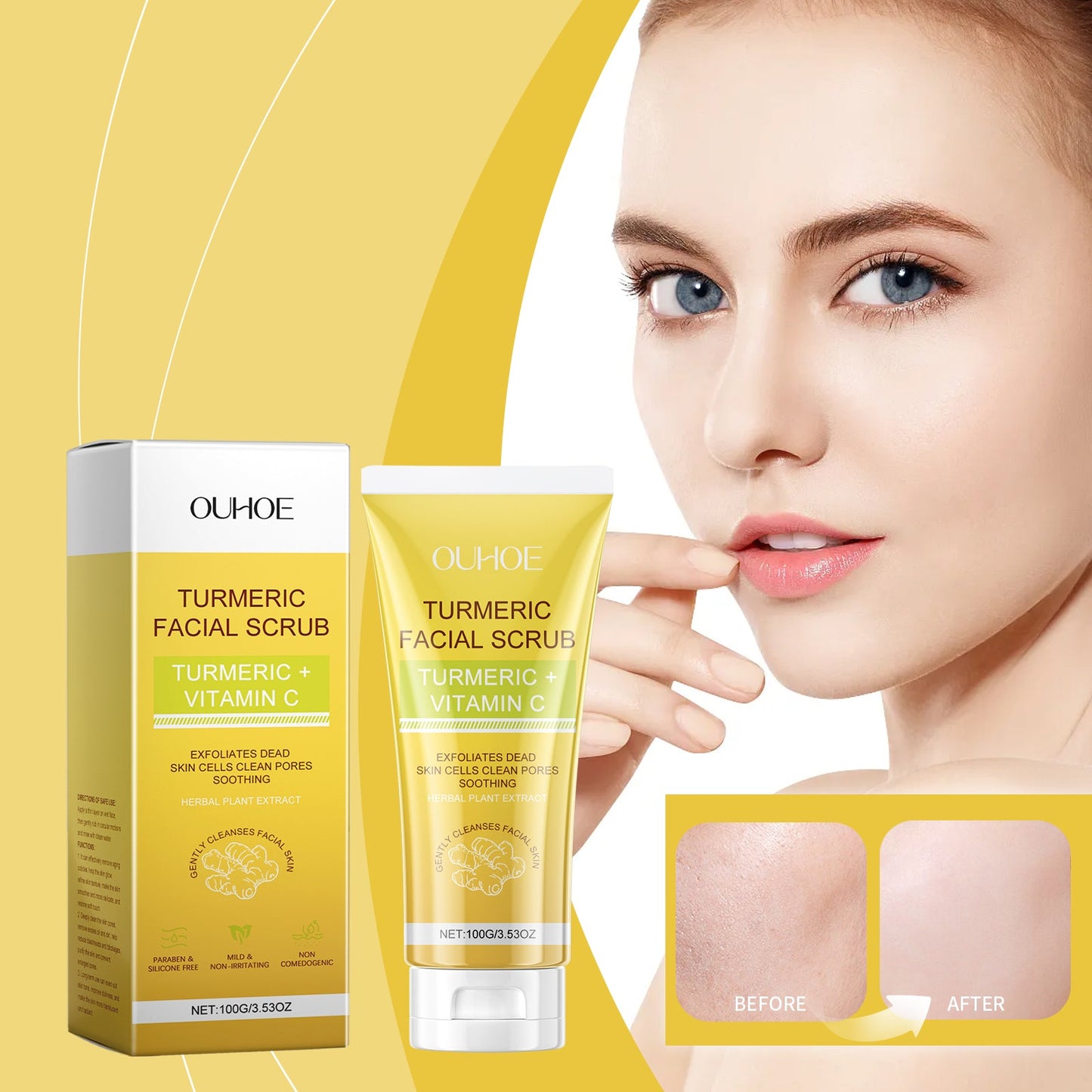 Exfoliante Facial de Cúrcuma para una Piel Radiante