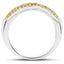 0.43 Carat Genuine Green and Yellow Diamond Sterling Silver Ring