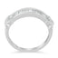 Anillo de boda de diamantes en corte baguette de plata esterlina .925