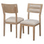 TREXM Classic and Traditional Style 6 - Piece Dining Set, Includes Dining Table, 4 Upholstered Chairs & Bench (Natural Wood Wash） - Korvel