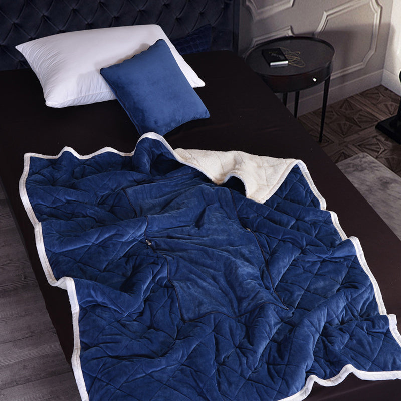 2 in 1 Flannel Cushion Blanket car sofa lumbar throw pillow air conditioning blanket foldable patchwork quilt blanket Bedding - Korvel
