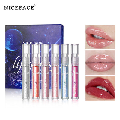 Niceface Glass Water Glossy Lip Gloss Transparent Lip Gloss Moisturizing And Moisturizing Not Easy To Fade White Lip Gloss - Korvel
