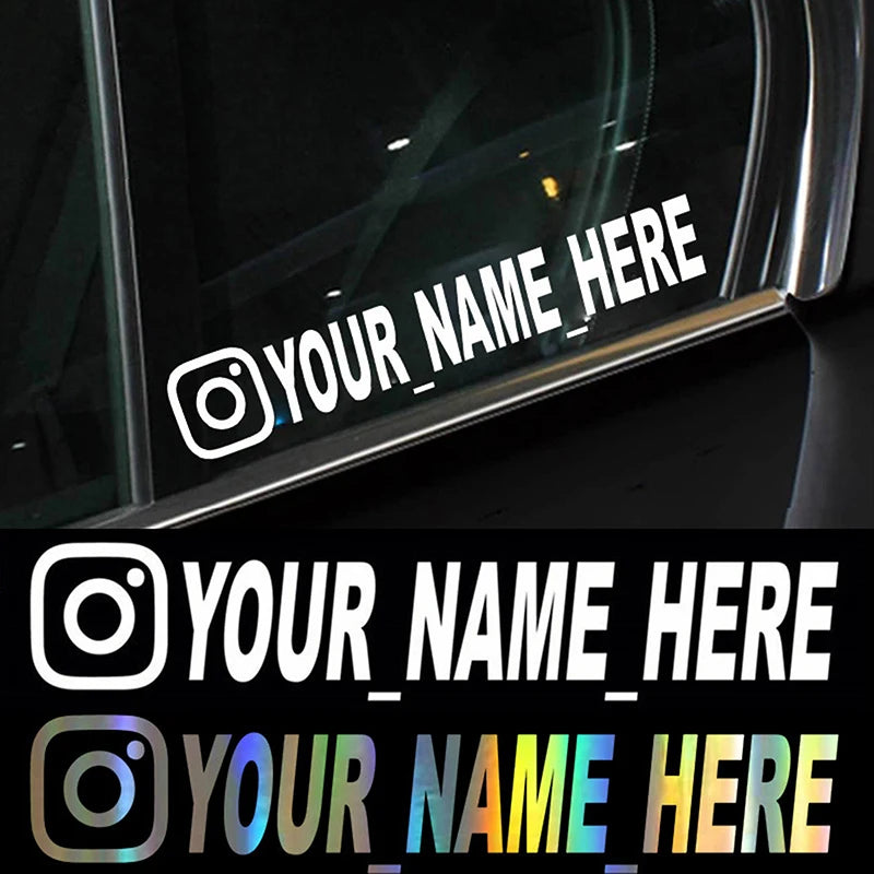 New Car Sticker User Name Custom Personalized Vinyl Decals Motorcycle For Customization Needs Remarks Car Sticker - Korvel