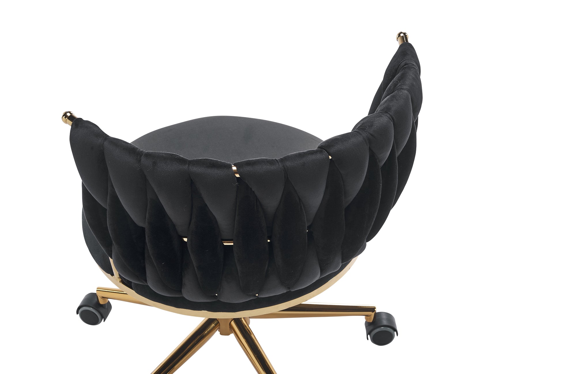 Office desks and chairs, with adjustable wheels and cushioned office desks and chairs that conform to ergonomics (black) - Korvel