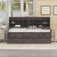 Twin Size Wooden Captain Bed with Storage and Trundle - Antique Gray