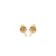 14k Yellow Gold Polished Round Stud Earrings